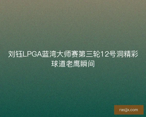 刘钰LPGA蓝湾大师赛第三轮12号洞精彩球道老鹰瞬间